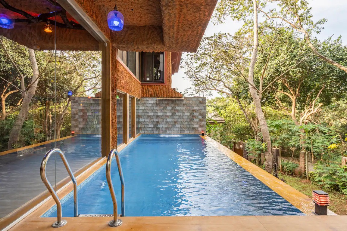 Infinity pool with forest view